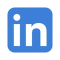 Vinnytsia, Ukraine - April 29, 2023. Popular social media logo icon Linkedin. Vector design. Realistic editorial sign