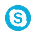 Vinnytsia, Ukraine - April 29, 2023. Popular social media logo Skype icon . Vector design. Realistic editorial sign