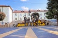 The Beatles installation in the center of city in Vinnytsia, Ukraine