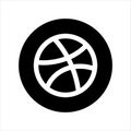 Vinnytsia, Ukraine - May 1, 2023. Dribbble logo illustration. popular social media icon. Basketball symbol. Premium quality.