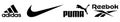 Set of popular sportswear manufactures logos