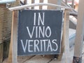 In vino veritas sign Royalty Free Stock Photo