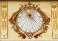 In Vino Veritas Sundial clock in Chateau de Pommard in Burgundy, France