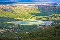 Vinodol valley and lake Tribalj view from Mahavica viewpoint Royalty Free Stock Photo