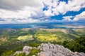 Vinodol valley and lake Tribalj view from Mahavica viewpoint Royalty Free Stock Photo