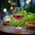 Vinous charm Glass of red wine, an embodiment of refinement Royalty Free Stock Photo