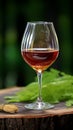 Vinous charm Glass of red wine, an embodiment of refinement Royalty Free Stock Photo