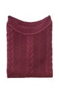 Vinous folded sweater isolated