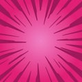 Vintage abstract background pink rays with gradient halftone comics background