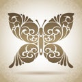 Vintage abstract Ornamental butterfly