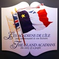Vintage Acadian`s flag sign