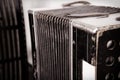 Vintage accordion with keys and accordion bellows