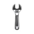 Vintage Adjustable Wrench Repair Tool Retro Style Workshop Equipment Mechanical Spanner Hand Tool for Mechanical Repair Royalty Free Stock Photo