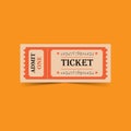 Vintage admit one ticket vector illustration Royalty Free Stock Photo