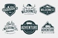 Vintage adventure logo for camping agency