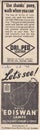 Vintage advert for Dri-Ped Ltd and The Edison Swan Electric C. Ltd 1940s