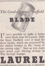 Vintage advert for The Good-tempered Sheffield Blade - Laurel 1940s