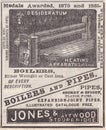 Vintage advert for Jones & Attwood, Stourbridge 1900.