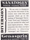 Vintage advert for Sanatogen Nerve-Tonic Food 1940s