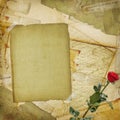 Vintage aged background, old Postcard, Royalty Free Stock Photo