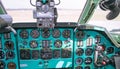 Vintage aircraft cockpit detail