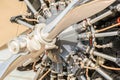 Vintage aircraft propeller engine Royalty Free Stock Photo