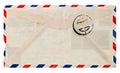 Vintage airmail envelope. retro post letter Royalty Free Stock Photo