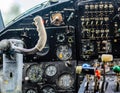 Vintage airplane cockpit interior Royalty Free Stock Photo