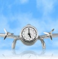 Vintage Airplane Desk Clock Royalty Free Stock Photo