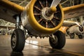 vintage airplane fuselage with riveted metal panels