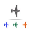 Vintage airplane icon. Elements of Military aircraft in multi colored icons for mobile concept and web apps. Icons for website de Royalty Free Stock Photo