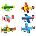 Vintage Airplanes Cartoon Models Collection