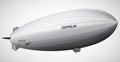 Vintage Airship Zeppelin Dirigible balloon Vector illustration Royalty Free Stock Photo