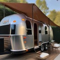 A vintage airstream trailer renovated into a stylish and compact living space3
