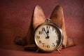 Vintage Alarm Clock Nears Midnight