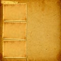 Vintage album with paper frames for photos Royalty Free Stock Photo