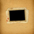 Vintage album with paper frames for photos Royalty Free Stock Photo