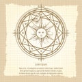 Vintage alchemy magic circle Royalty Free Stock Photo