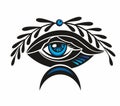 Decorative All Seeing Eye . Providence magic symbol for print Vector illustration Royalty Free Stock Photo