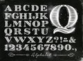 Vintage alphabet chalk