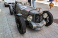 Vintage Alvis oldsmobile veteran car standing on street