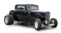 Vintage american car 1932 Ford Model B 3 Coupe. White background