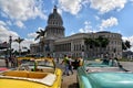 Vintage american cars and capitol. in Havana.