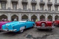 Vintage American cars, Havana, Cuba Royalty Free Stock Photo