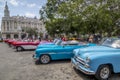 Vintage American cars near Central Park, Havana, Cuba #18 Royalty Free Stock Photo