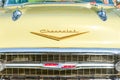 Vintage American Chevrolet grille closeup