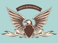 Vintage american eagle mascot icon Royalty Free Stock Photo