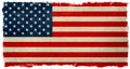 Vintage american flag. Grunge banner background election results