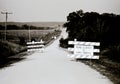 Vintage American Life - Closed road thru traffic