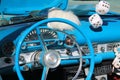 Vintage American sports car interior Royalty Free Stock Photo